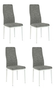 Set 4 buc. scaune sufragerie Collort nova (gri deschis + Alb) *resigilate