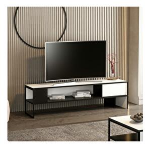 Masă TV/Dulap Bumemu 2 (alb + negru) 