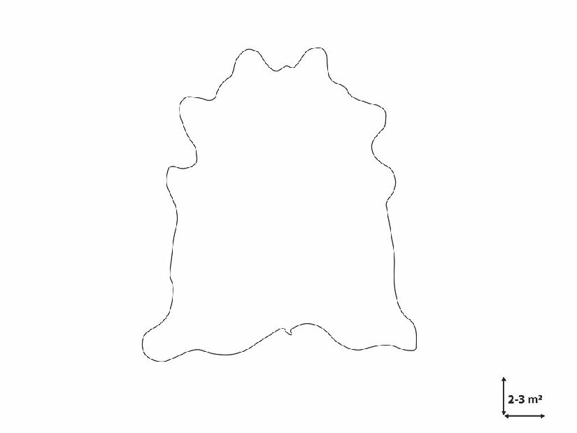 Covor din piele de vită 3-4 m² Nasku (maro + alb)