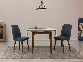 Set mobilier sufragerie Nidupo 6 (Nuc + albastru marin) (pentru 2 persoane)