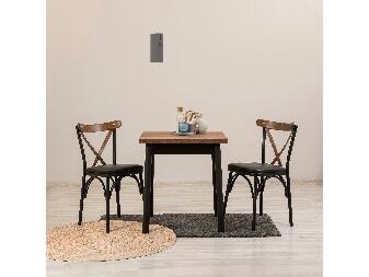 Set mobilier sufragerie Duvasa 12 (negru) (pentru 2 persoane)