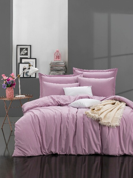 Lenjerie pat 240 x 160 cm Freshie (Roz pudră )