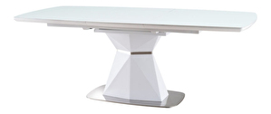 Masă de sufragerie extensibilă 160-210 cm Cecelia (alb + alb) (pentru 8 și mai multe persoane)