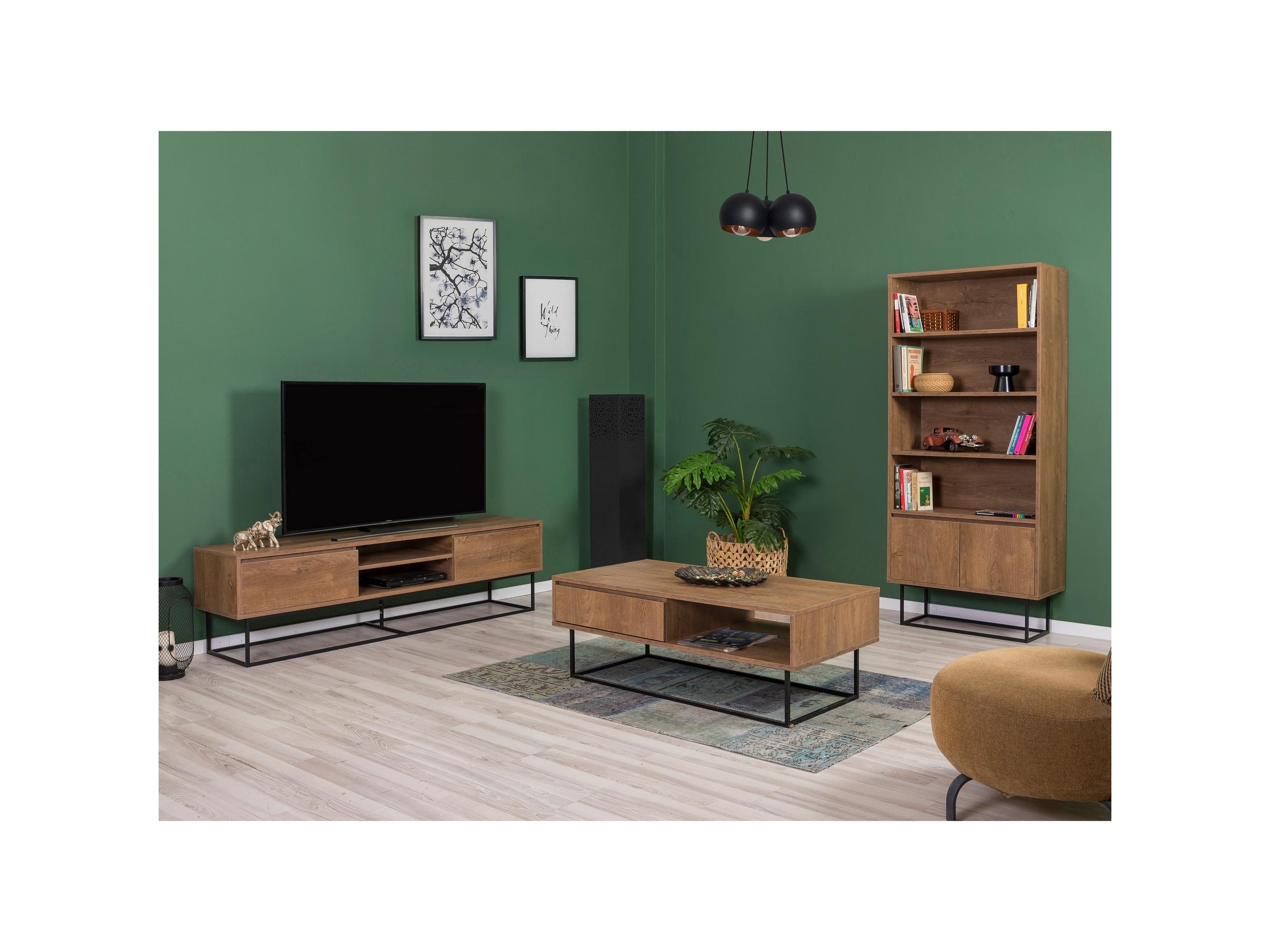 Set mobilier living Laxusona 11 (Nuc + negru)