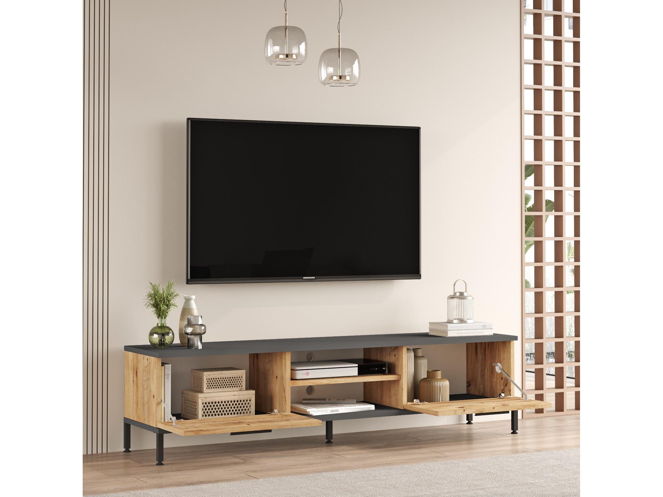 Set mobilier living Relundetta (Pin atlantic + antracit)