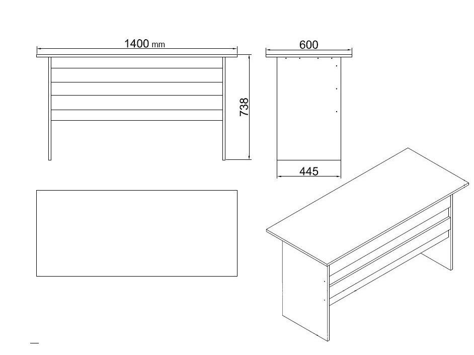 Set mobilier birou Volgenzo 13 (alb)