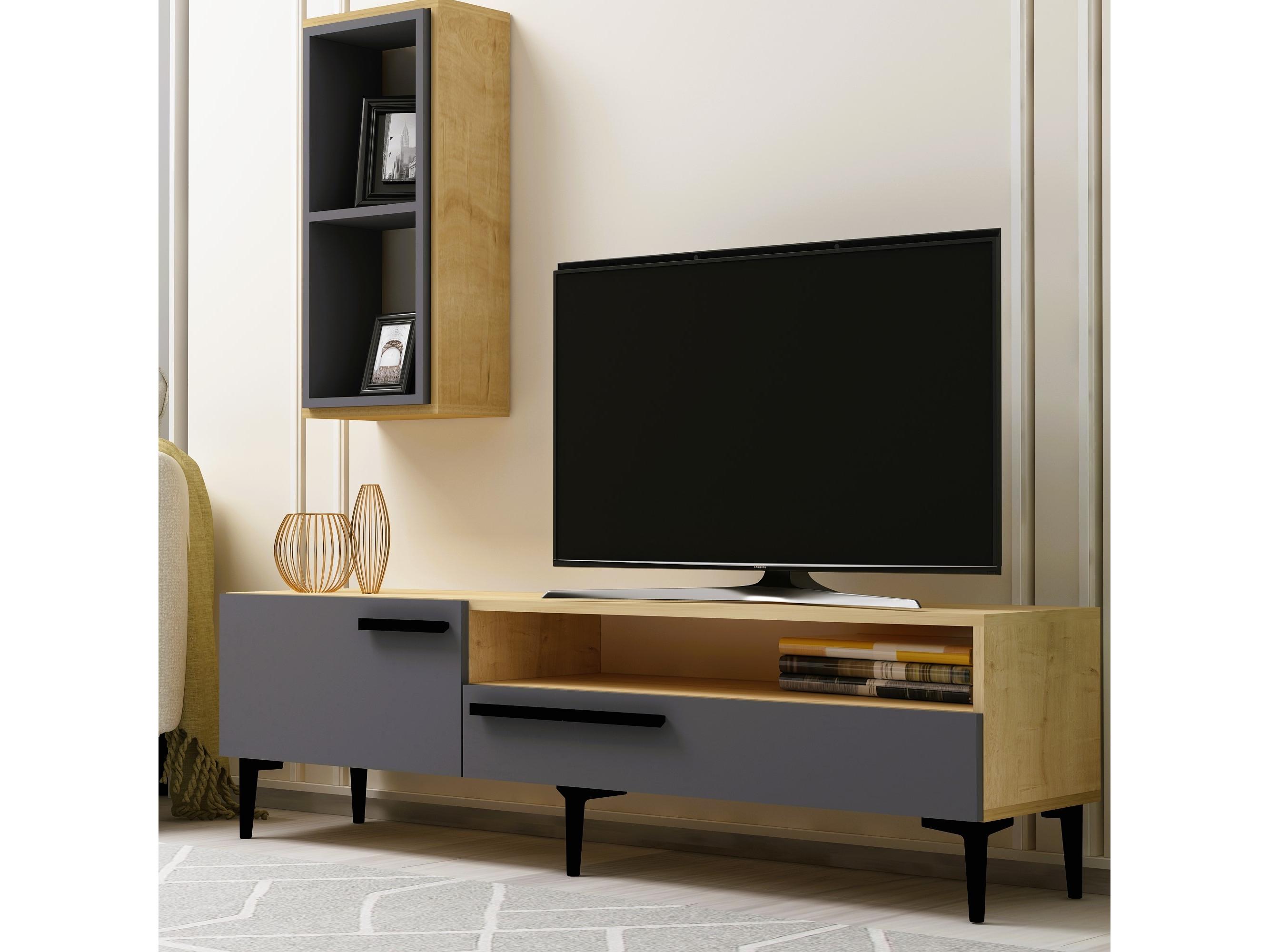 Mobilier living Sepada 2 (stejar + antracit) 