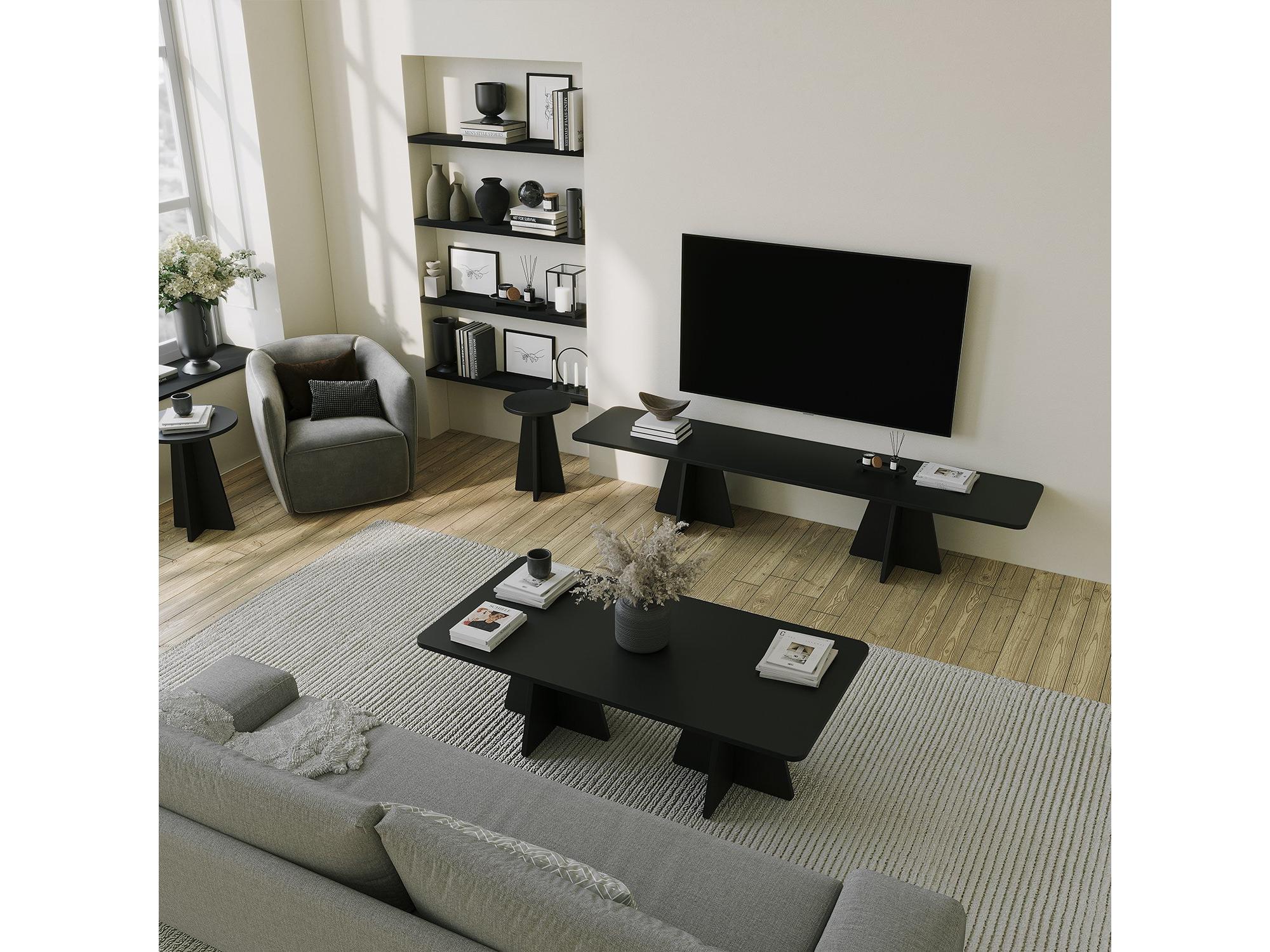 Mobilier living Kabivo (negru) 