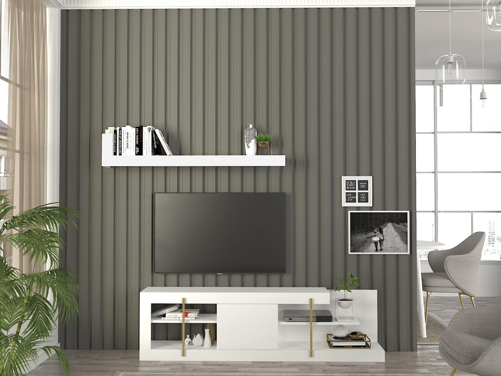 Mobilier living Bukutu (alb) 