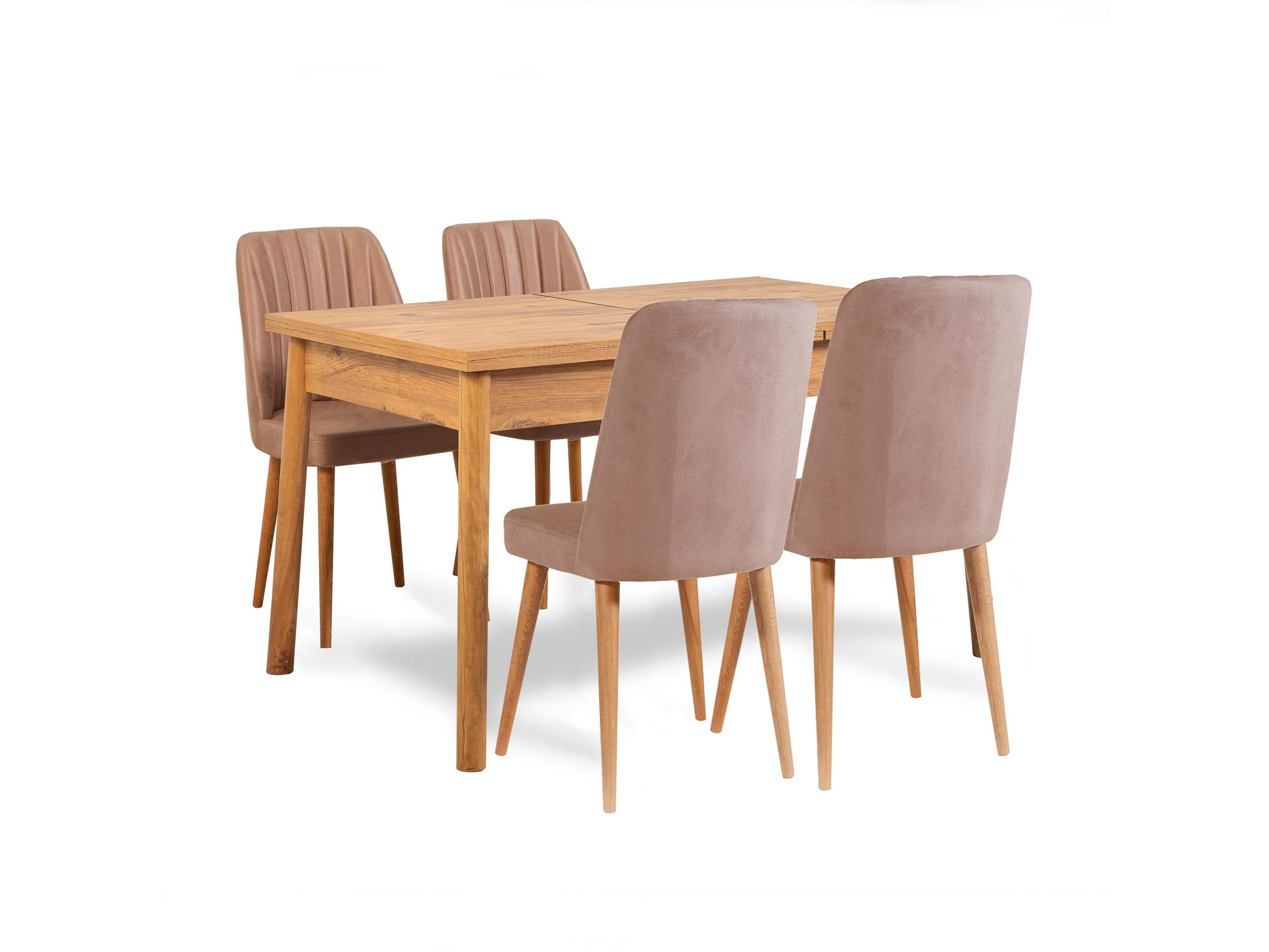 Set mobilier sufragerie Dobuse 3 (pin atlantic + piatră) (pentru 4 persoane)