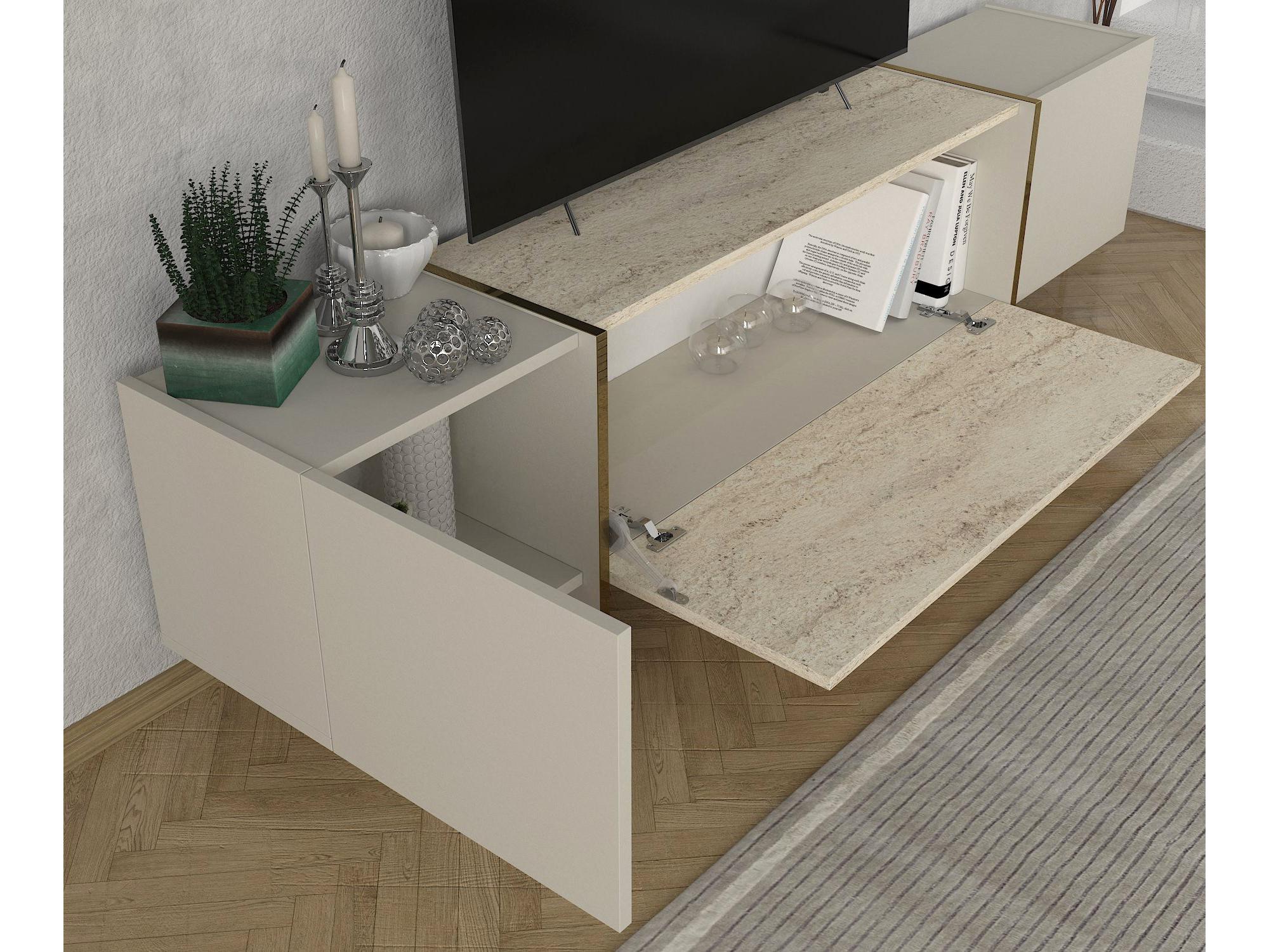 Mobilier living Veya 3 (Travertin + Nisipiu) 