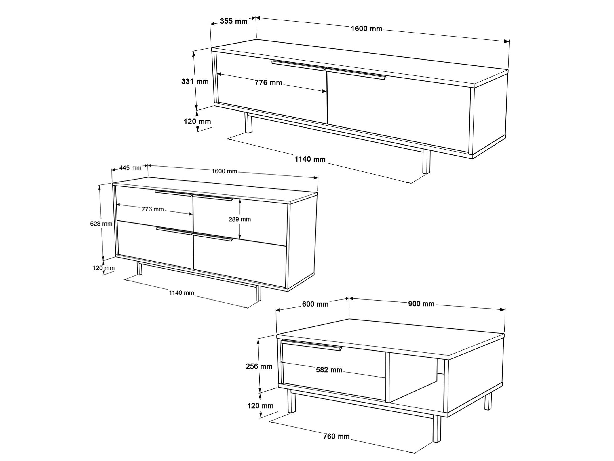 Mobilier living Onnie 20 (Nuc + Stejar) 