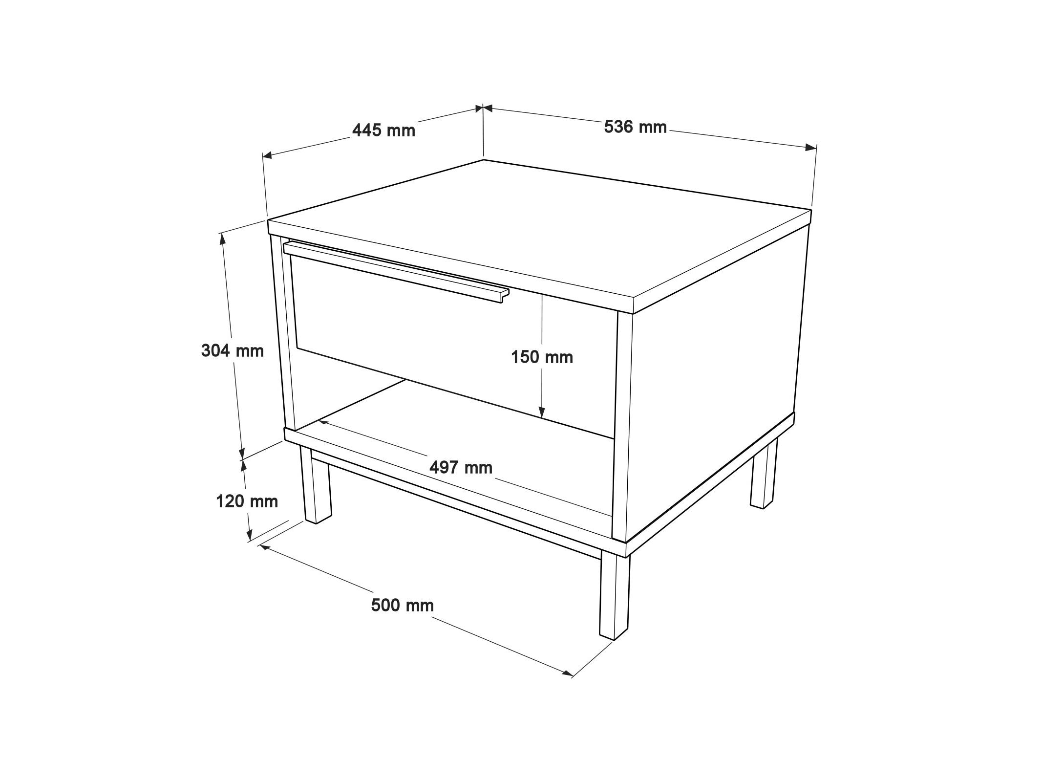 Pat de o persoană cu noptieră 90 cm Onnie 22 (Nuc + Stejar) 