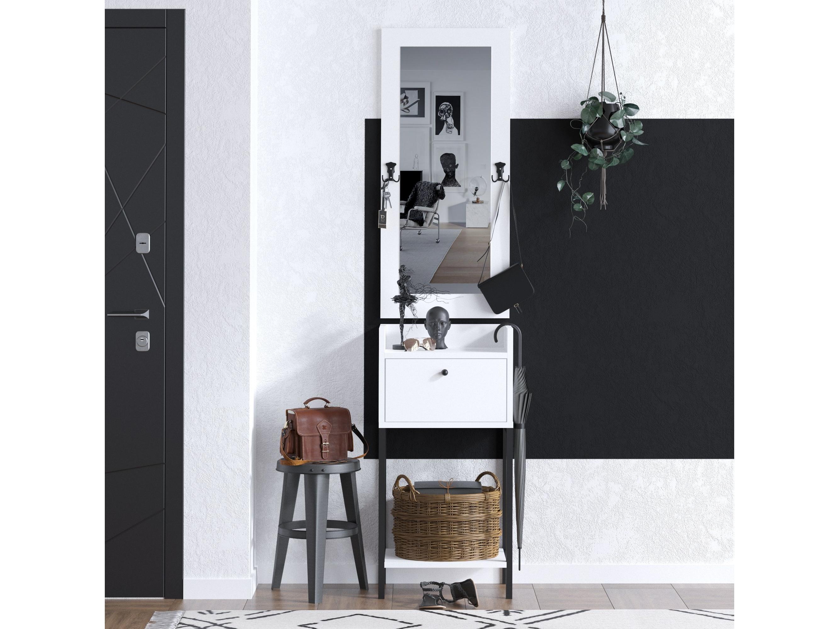 Mobilier hol Iggy (Alb + Negru)