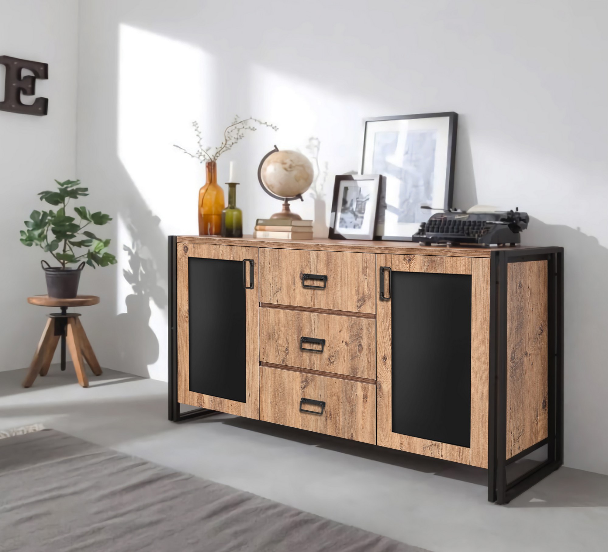 Mobilier living Cosmopolitan 15 (Pin atlantic + Negru)