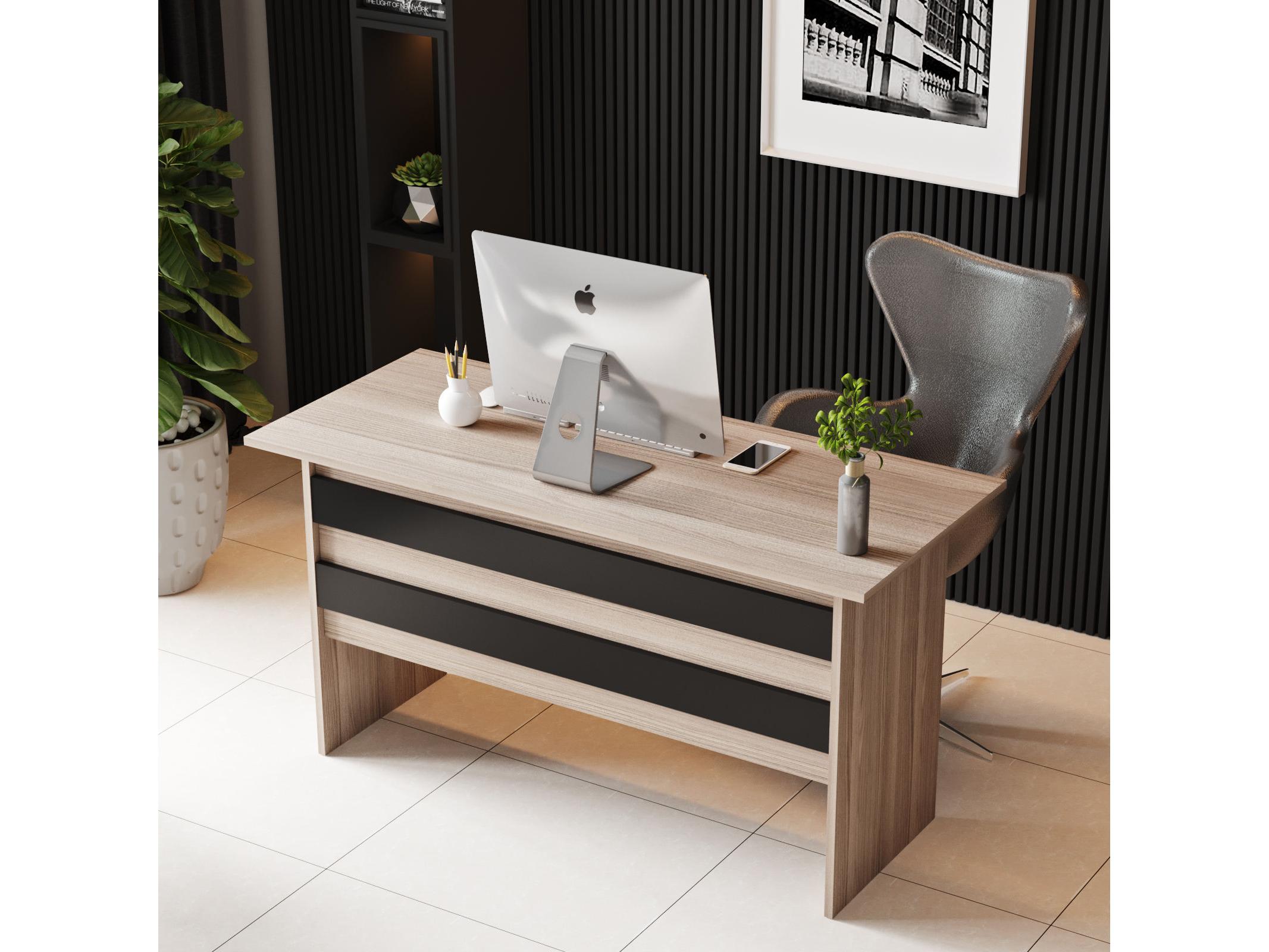 Mobilier de birou Valkyrie (stejar + Negru)