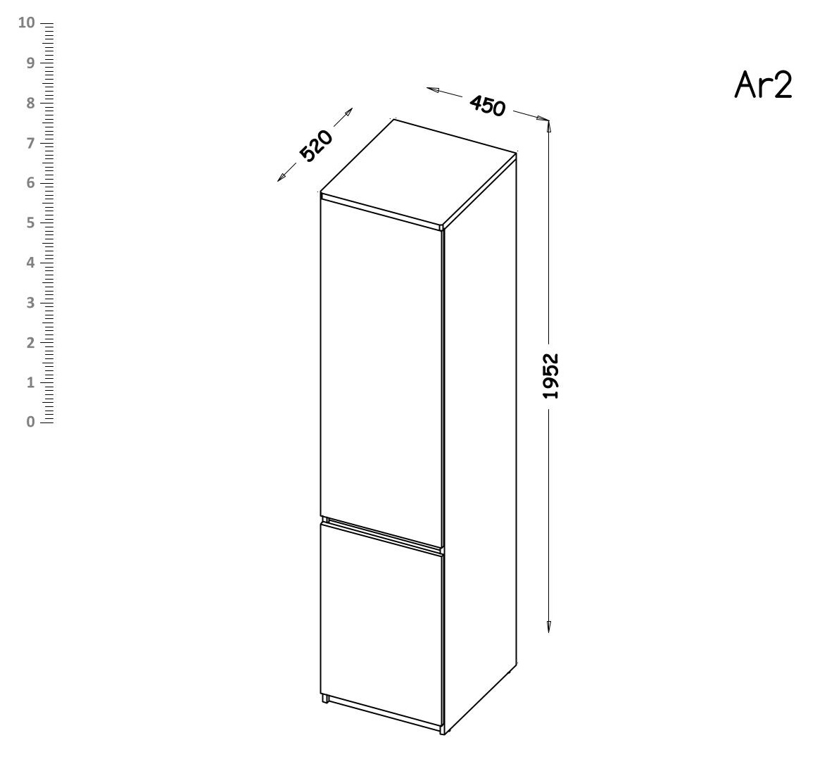 Dulap cu rafturi Alishia AR2 (alb)