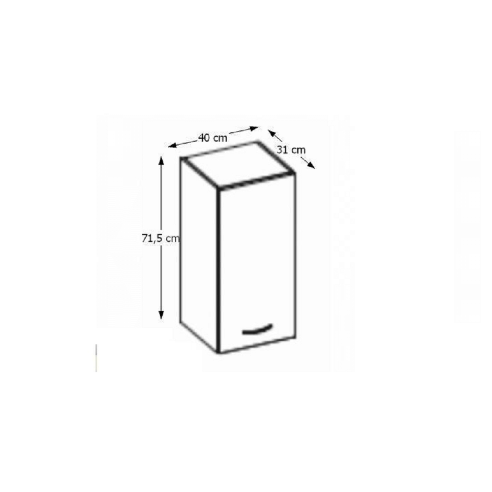 Dulap superior de bucătărie 40 G-72 Pleitton