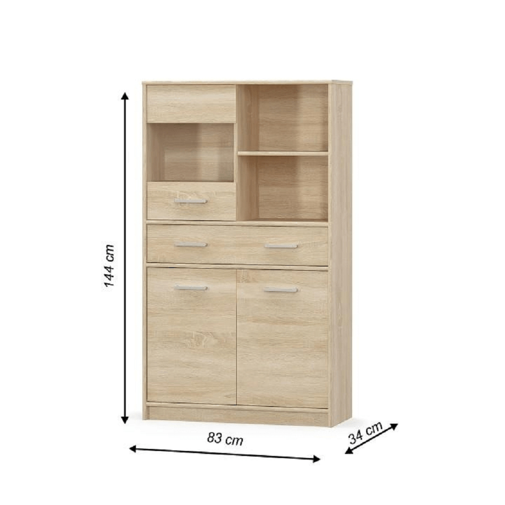 Vitrină Thornham 2D1W1S/80