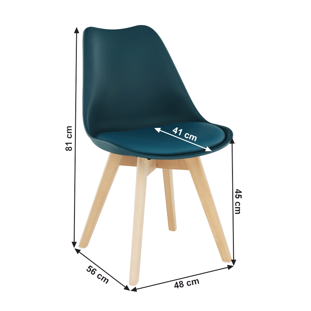 Scaun de sufragerie Bralla 2 (albastru)