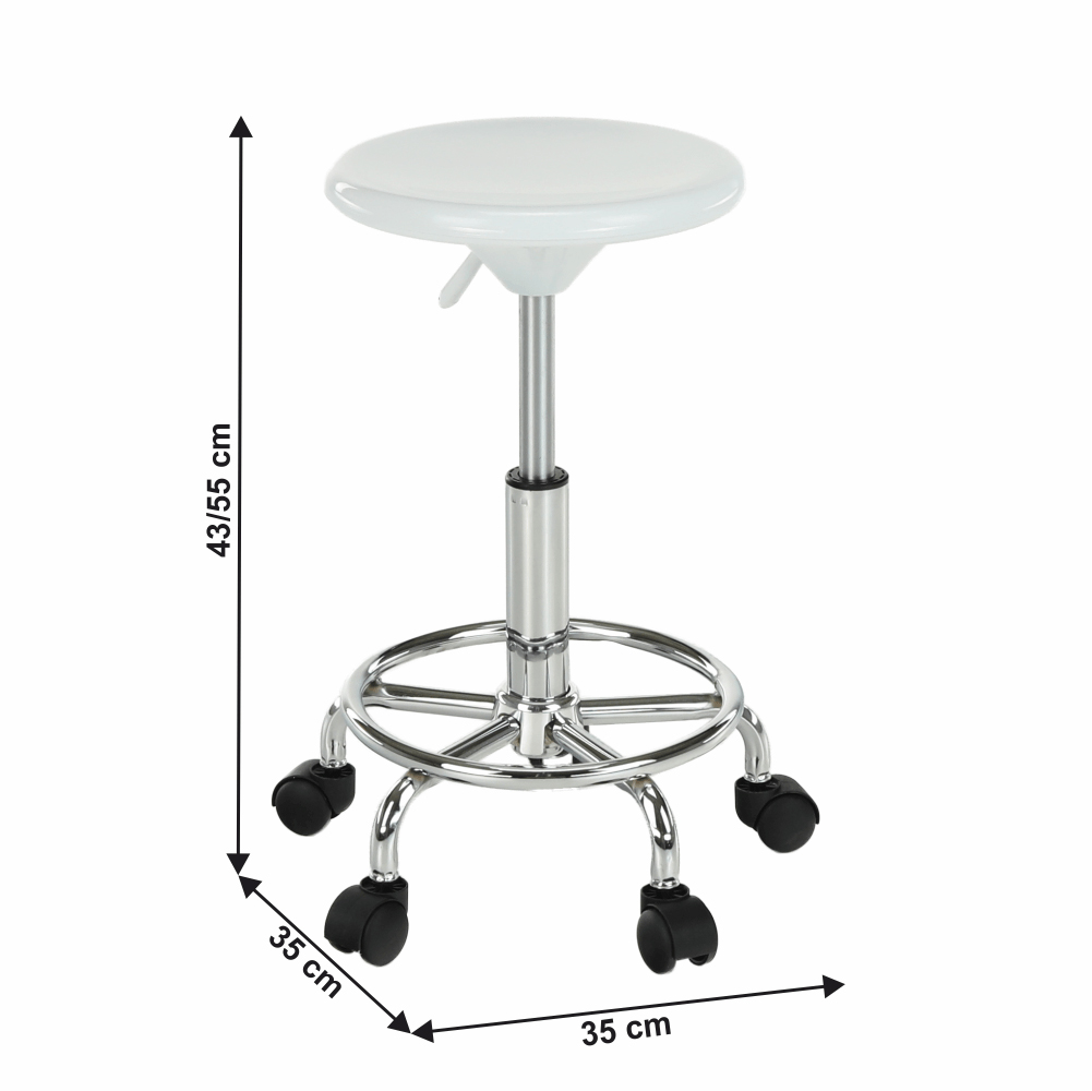 Scaun tip bar Mabilla (alb)