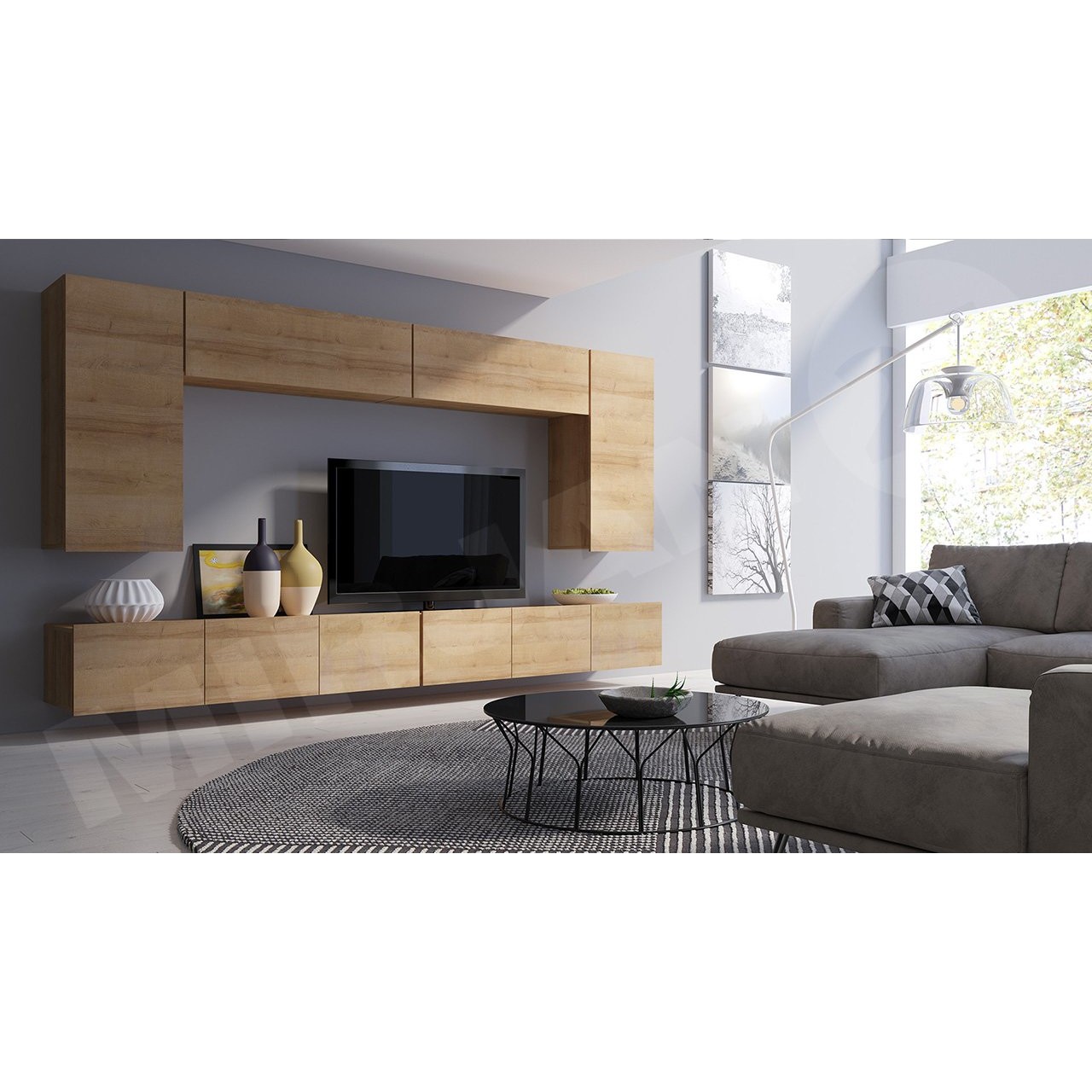 Mobilier living Brolani XIII (Stejar auriu) 