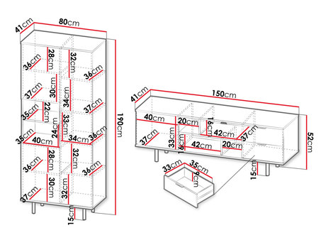 Set mobilier living Newelon III (Cașmir + auriu) 