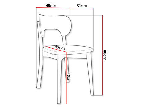 Scaun sufragerie KD 64 (Negru + smaragd) 