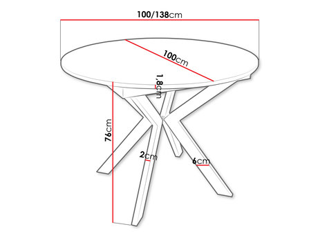 Masă sufragerie extensibilă Ulnasia 100 (Negru + Stejar craft auriu) (pentru 2-4 persoane)