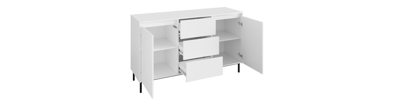 Set mobilier living Somkera I (Alb + auriu) 